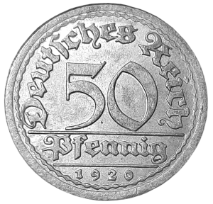 Niemcy 50 Fenigów KM 27 1920J -UNC