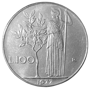 Włochy 100 Lirów KM 96.1 1977 UNC