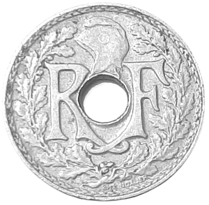 Francja 5 Centymów KM 875 1925 XF