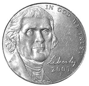 Stany Zjednoczone 5 Centów KM 381 2007P UNC