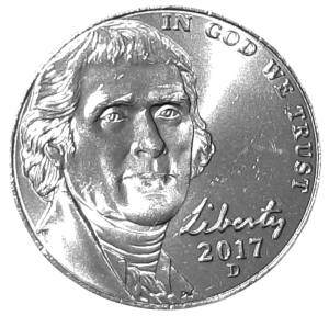 Stany Zjednoczone 5 Centów KM 381 2017D UNC