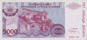 Chorwacja 5000 Dinara P-R20 1993 UNC 