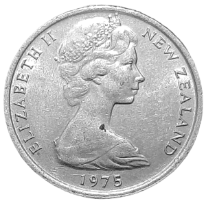 Nowa Zelandia 5 Centów KM 34 1975 UNC