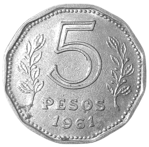 Argentyna 5 Pesos KM 59 1961 UNC-