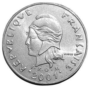 Polinezja Francuska 10 Franków KM 8 2001 UNC