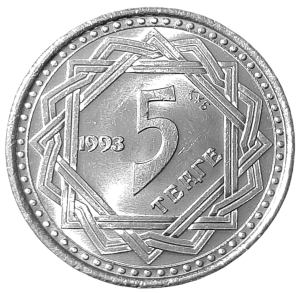 Kazachstan 5 Tenge KM 9 1993 UNC