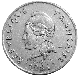 Polinezja Francuska 10 Franków KM 8 1984 UNC-