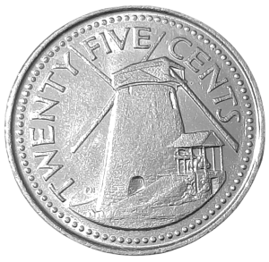 Barbados 25 Centów KM 13a 2008 UNC
