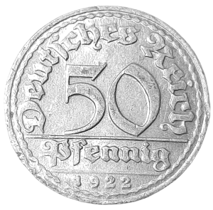 Niemcy 50 Fenigów KM 27 1922D -UNC
