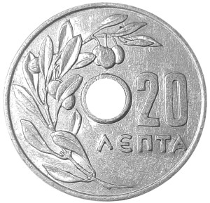 Grecja 20 Lept KM 79 1959 -UNC