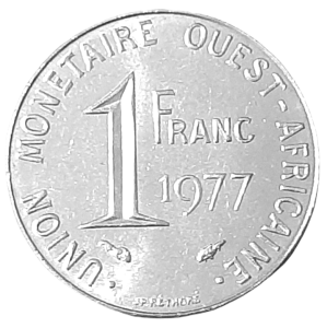 Afryka Zachodnia 1 Frank KM 8 1977 UNC