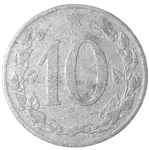 Czechosłowacja 10 Halerzy KM 38 1953 VF