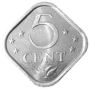 Antyle Holenderskie 5 Centów KM 13 1985 UNC