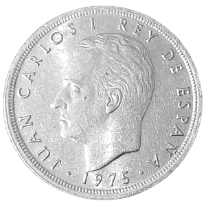 Hiszpania 5 Peset KM 807 1975 UNC