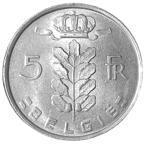 Belgia 5 Franków KM 135.1 1979 UNC