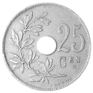 Belgia 25 Centymów KM 69 1929 VF