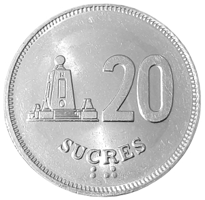 Ekwador 20 Sucres KM 94.2 1991 UNC