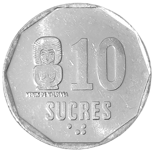 Ekwador 10 Sucres KM 92.2 1991 UNC