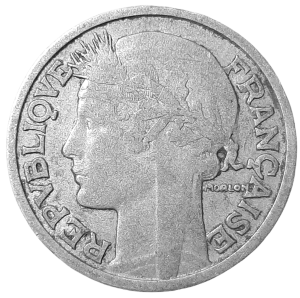 Francja 2 Franki KM 886.1 1947 VF