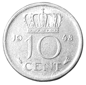Holandia 10 Centów KM 177 1948 XF