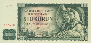 Czechosłowacja 100 Korun 1961 P-91 UNC  