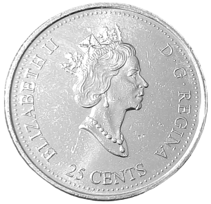 Canada 25 Cents KM 344 1999 UNC