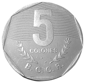 Kostaryka 5 Colones KM 214.1 1989 UNC