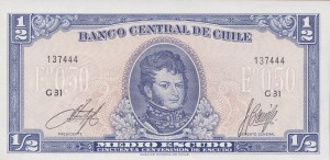 Chile 1/2 Escudos 1962-1975 P-134A UNC