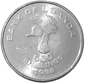 Uganda 500 Szylingów KM 69 1998 UNC