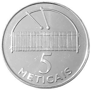 Mozambik 5 Meticais KM 139 2006 UNC