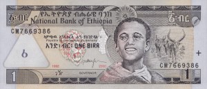 Etiopia 1 Birr P-46 2000 UNC