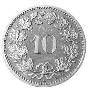 Szwajcaria 10 Rappen KM 27 1989 UNC