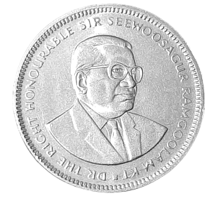 Mauritius 1/2 Rupii KM 54 1987 UNC