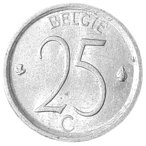 Belgia 25 Centymów KM 154.1 1969 UNC