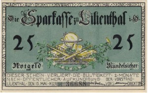 Lilienthal 25 Pf 15.05.1921 G-802.12 UNC