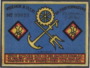 Vegesack 50 Pf  G-1359 UNC