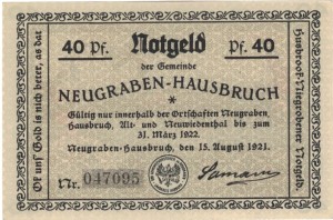 Neugraben Hausbruch 40 Pf G-939.1 UNC
