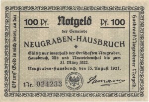 Neugraben Hausbruch 100 Pf G-939.1 UNC