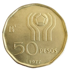 Argentyna 50 Pesos KM 76 1977 UNC