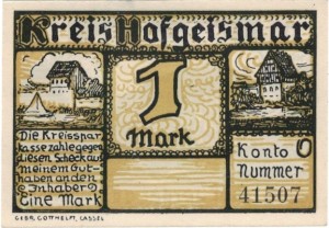 Hofgeismar 1 M G-619.3 1922 UNC