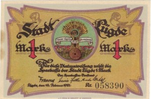 Lugde 1 Mark G-838.1 16.2.1921 aUNC