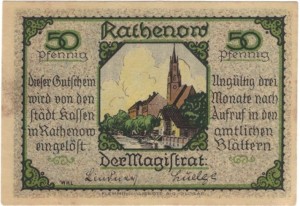 Rathenow 50 Pf 1921 G-1099.1 aUNC