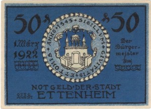 Ettenheim 50 Pf G-354.1.6 1.3.1922 a/UNC 