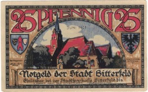 Bitterfeld 25 Pf  1921 G-111.1 XF