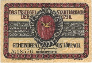Lörrach 50 Pf 1922 G-813.1 UNC-