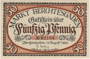 Berchtesgaden 50 Pf G-76 13.8.1920 UNC 