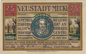 Nustadt Meckl 75 Pf 24.11.1921 UNC-