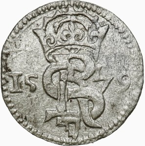 Polska Stefan Batory. Dwudenar 1579 K-4004 R4