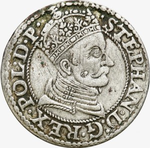 Polska Stefan Batory. Grosz 1579, Gdańsk K-7433 (R2) Stan 3
