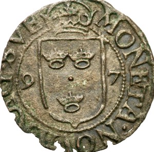 Polska Zygmunt III Waza. 1/2 Ore 1597, Stockholm Kopicki 10515 (R3) 3+ (VF+)